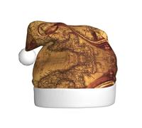 ENGhjes Loi de la boussole Navigation Impression Vacances Peluche Unique Élégant Adulte Femmes Hommes Chapeau de Père Noël Hiver Noël Chapeaux de fête de Noël Casquettes