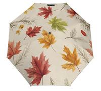 ENGhjes Parapluie automatique 3 plis Feuilles d'automne