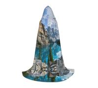 ENGhjes Rocky Mountains Cosplay Gear Cape à capuche pour adolescent Halloween fête sorcière vampire sorcier bal masqué