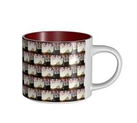 ENGhjes Tasses en céramique de grande capacité avec motif Tour Eiffel et coucher de soleil de Paris pour la maison et le bureau Design élégant Poignée ergonomique