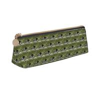 ENGhjes Trousse à crayons en cuir avec fermeture éclair pour garçons et filles Motif loon Nature Oiseau, blanc, Taille unique, Trousse de maquillage