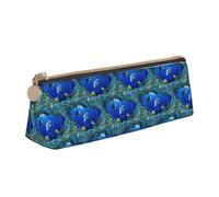 ENGhjes Trousse à crayons en cuir avec impression 3D du monde sous-marin avec motif poisson dauphi mignon avec fermeture éclair pour garçons et filles, cadeau de rentrée scolaire, blanc, Taille unique