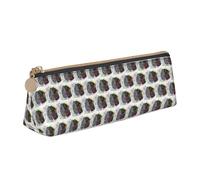 ENGhjes Trousse à crayons en cuir avec imprimé cerveau gauche et droit - Jolie pochette à crayons avec fermeture éclair - Pour garçons et filles - Cadeau de rentrée scolaire, blanc, Taille unique