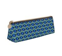 ENGhjes Trousse à crayons en cuir avec imprimé dauphin et corail - Jolie pochette à crayons avec fermeture éclair - Pour garçons et filles - Cadeau de rentrée scolaire, blanc, Taille unique, Trousse