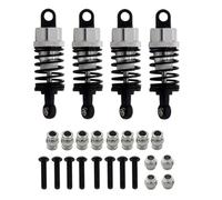 Engin d'huile pour Les Voitures RC à l'échelle 1/10 compatibles avec TT-01 TT01 TT-02 TT02 Modèles Pièces de Mise à Niveau de l'amortisseur(4pcs Silver)