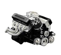 Engine Model, Car Engine Science Kit, Collectible Desk Decoration, Realistic STEM Toy, Educational Engineering Learning, Home Workplace Decor, 5.91x4.33x4.13 inches, Blue, Black
