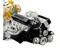 Engine Model, Engine Building Block, 5.91x4.33x4.13 inches Realistic Science Toys, Resin V8 Blocks, Educational Desk Decor for Home, Kids, Bookshelf and Living Room Display