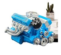 Engine Model, Resin V8 Building Block, 5.91x4.33x4.13 inches Realistic Science Toy for Educational Games, Desk Decoration, Kids Room, Bookshelf Display, and Stem Learning