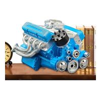 Engine Model, V8 Engine Building Block, Realistic Science Toy, Educational STEM Game, Desk Decoration Kids Rooms, Living Room, Bookshelf Display, Gift for Students and Collectors
