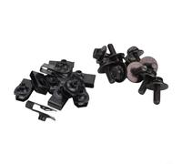 Engine pour pour splash Shield Push Clips U-Nuts Kit 20pcs Engine | 10 push clips plus 10 U-nuts, complete replacement set, fits engine covers, bumpers, fenders