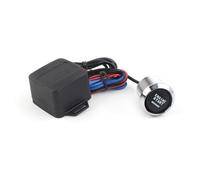 Engine Start Stop Interrupteur de démarrage moteur voiture, kit d'allumage, lumière LED bleue, accessoires automobiles universels 12 V