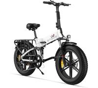 Engine X - Vélo Électrique - Moteur 250w - Batterie 48v 13ah - Autonomie 50km - Max25km/H - Roues 20" - Blanc Multicolore