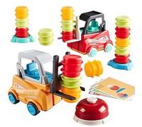 Engineer Forklift Transport Game, Jeu de Transport par Chariot élévateur Ingénieur, Jouet de Chariot élévateur avec Cloche Jeux d'empilage éducatifs, Jouets Vehicules de Construction pour Enfants