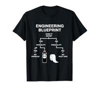 Engineering Blueprint Does It Move Men Engineer Humor T-Shirt