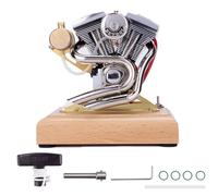 Engineerkiter Construisez votre propre moteur à essence V-Twin en métal - Modèle de moteur à combustion interne - Modèle d'expérience physique pour adulte - Version RTR