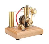 Engineerkiter Mini modèle de moteur à essence M18 avec réservoir d'eau de refroidissement et pompe à engrenages de circulation, structure de refroidissement à eau Stirling, modèle de moteur M18 qui