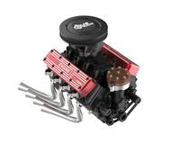 Engineerkiter Modèle de moteur V8, TOYAN FS-V800WGPC 1/10 28 cc à essence refroidi à l'eau pour adulte en métal mécanique expérience scientifique physique