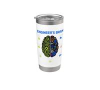 Engineer's Brain Funny Engineering Humor Problem Solver Gobelet isotherme en acier inoxydable double paroi