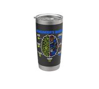 Engineer's Brain Funny Engineering Humor Problem Solver Gobelet isotherme en acier inoxydable double paroi