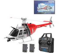 ENGINEMECH 1:33 RC ERA C138 206 Hélicoptère, rotor unique 6 canaux 2,4 G, sans aileron avec maintien de l'altitude, démarrez et atterrissez en un clic, cadeau pour adultes, débutants