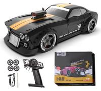 ENGINEMECH KM3299 Mini voiture télécommandée RC Drift Car 1:32, avec gyro ESP, 2,4 G 4 WD, haute vitesse, pour adultes, cadeaux de Noël pour adultes, noir 2