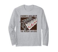 Engines and Beer Shirt I V8 Muscle Car Manche Longue