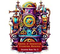 Engines of Imagination: Steampunk Machines Coloring Book Vol 3: Steam-Powered Machines, Clockwork Engines, Brass Gears, and Victorian Inventions