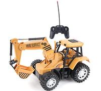 ENGINS DE CHANTIER - Camion Pelleteuse - Véhicules d'Interventions - 090318 - Jaune - Métal - 1/18 - Véhicule Télécommandé - Travaux - Jouet Enfant - Piles Non Incluses - À partir de 3 ans