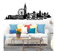 England City Wall Decals Wall Stickers London City Skyline Decoration Fine City Building Murals UK London Vinyl Art Decal112cm x 42cm