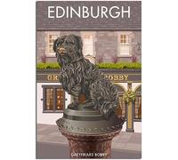 England Edinburgh Greyfriars Bobby Statue Art Imprimer Vintage Rétro Mur Art Toile Affiche Accueil Décoration Chambre Décoration Sans cadre 40x60cm