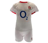 England RFU Rugby Ensemble t-shirt et short pour bébé/enfant | Blanc | 2020/21 - Blanc - 9 mois