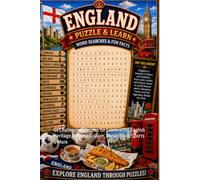 England Word Search Puzzle and Learn: 64 Challenging Puzzles for Celebrating English Heritage, History, Culture, Music, Food, Sports & More