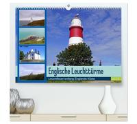 Englische Leuchttürme - Leuchtfeuer entlang Englands Küste (hochwertiger Premium Wandkalender 2026 DIN A2 quer), Kunstdruck in Hochglanz: Leuchtende ... und Maritime Wegweiser in England.