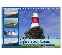 Englische Leuchttürme - Leuchtfeuer entlang Englands Küste (Tischkalender 2026 DIN A5 quer), CALVENDO Monatskalender: Leuchtende Navigationspunkte und Maritime Wegweiser in England.