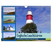 Englische Leuchttürme - Leuchtfeuer entlang Englands Küste (Wandkalender 2026 DIN A4 quer), CALVENDO Monatskalender: Leuchtende Navigationspunkte und Maritime Wegweiser in England.