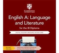 English A Language and Literature for the IB Diploma Digital Teachers Resource Access Card by Tim Pruzinsky Tim Pruzinsky (Auteur)