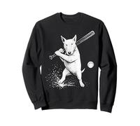 English Bull Terrier Baseball Sports Amoureux des Chiens Sweatshirt