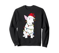 English Bull Terrier Lumières de Sapin de Noël pour Amoureux des Chiens Sweatshirt