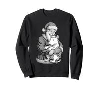 English Bull Terrier Père Noël Amoureux des Chiens Sweatshirt
