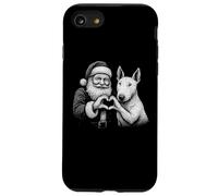English Bull Terrier Père Noël en Forme de cœur Coque pour iPhone SE (2020) / 7/8