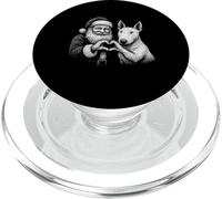English Bull Terrier Père Noël en Forme de cœur PopSockets PopGrip pour MagSafe