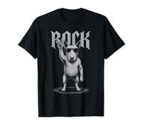 English Bull Terrier Rock Music Retro Vintage Dog Lover T-Shirt