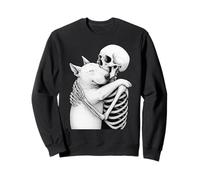 English Bull Terrier Squelette câlin Halloween Amoureux des Chiens Sweatshirt
