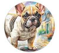 English Bulldog (89)_3 1000 Pièces Puzzle Circulaire Puzzles Classiques Jeu Cadeau Unique Jeu D'Intelligence Décoration pour Enfants Cadeau 1000pcs (67.5x67.5cm)