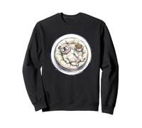 English Bulldog Chien Chillt avec Nourriture pour Chien Pendant Le Sommeil Sweatshirt
