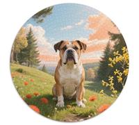 English Bulldog, Jeu Circulaire Exigeant De 1000 Pièces Avecchien de Compagnie, Recommandé pour Moments De Silence Et Concentration 1000pcs (67.5x67.5cm)