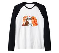English Bulldog Kiss Sushi Manche Raglan
