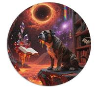 English Bulldog1000 Pièces pour Puzzles pour Adultes Et Enfants Pet DogPuzzle Rond, Décoration Moderne, Jeu, Cadeau Unique, Jouets Éducatifs, Difficile, Impossible1000pcs (67.5x67.5cm)