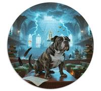 English Bulldog1000 Pièces pour Puzzles pour Adultes Et Enfants Pet DogPuzzle Rond, Doodle Puzzle, Décompression, Cadeau, Difficile, Impossible1000pcs (67.5x67.5cm)