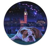 English Bulldog1000 Pièces Puzzles pour Adultes Et Enfants Chien de compagniePuzzle Circulaire, Décoration Moderne, Jeu, Cadeau Unique, Jouets Éducatifs, Difficile, Impossible1000pcs (67.5x67.5cm)